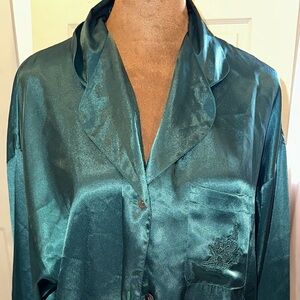 Victoria's Secret Men's Shimmering Teal Button Down Shirt